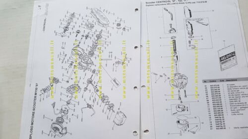 Malaguti 50 Centro SL '94-97 3 cataloghi ricambi scooter originali …