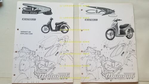 Malaguti 50 CIAK anni 90 2 cataloghi ricambi scooter originali …