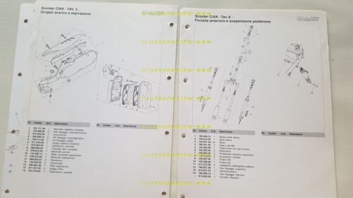 Malaguti 50 CIAK anni 90 2 cataloghi ricambi scooter originali …