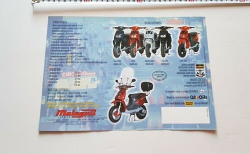 Malaguti 50 Crosser EL anni 90 depliant scooter moto originale …
