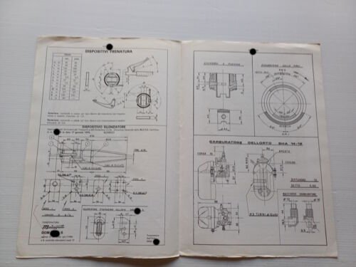 Malaguti 50 Dribbling GAM 29 1972 scheda omologazione DGM Facsimile …