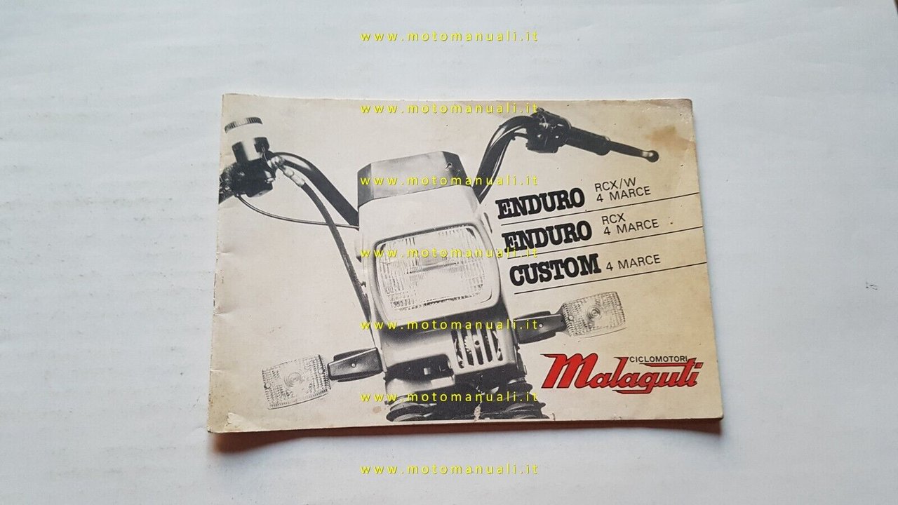 Malaguti 50 Enduro RCX-RCX W - Custom manuale uso originale …