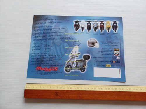 Malaguti 50 F10 Jetline anni 90 depliant scooter italiano originale