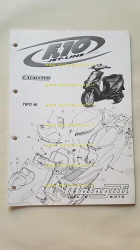 Malaguti 50 F10 JETLINE KAT 1999 catalogo ricambi originale parts …