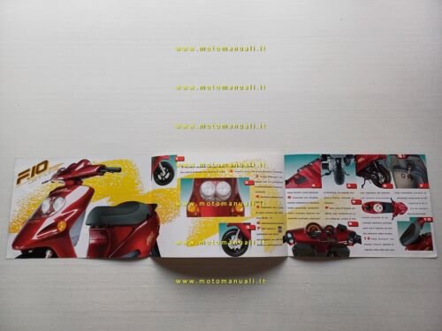 Malaguti 50 F10 Jetline scooter depliant originale brochure