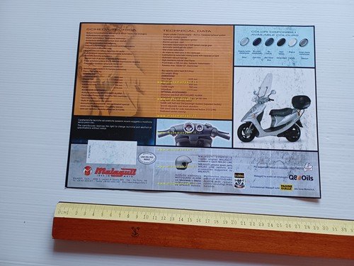 Malaguti 50 F10 Jetline WAP 2002 depliant scooter italiano originale