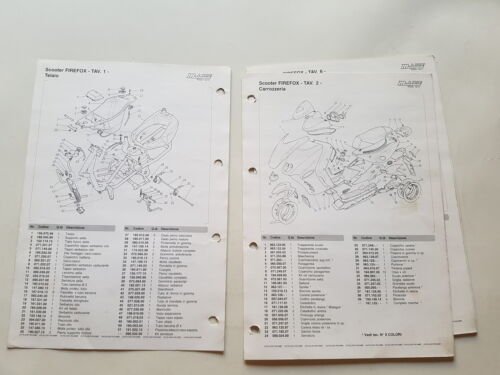 Malaguti 50 F15 Firefox catalogo ricambi originale Parts Catalogue