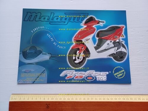 Malaguti 50 F15 Firefox TDS 1998 depliant originale ITALIANO scooter