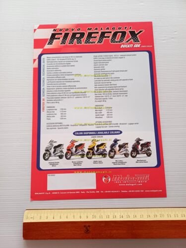 Malaguti 50 Firefox F15 Ducati Corse depliant ITALIANO originale scooter