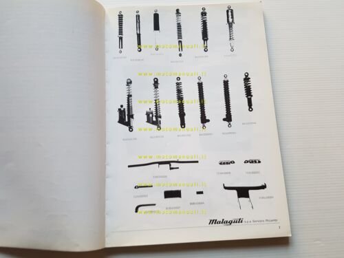 Malaguti catalogo ricambi generale 1984 tutti modelli Fifty RCX SAHIB …
