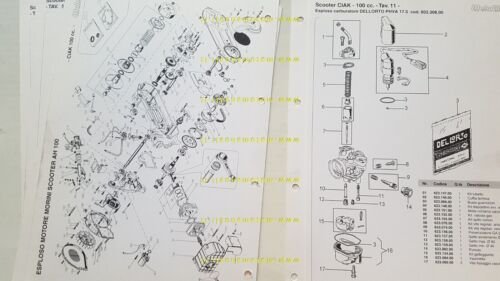 Malaguti CIAK 100 anni 90 catalogo ricambi originale spare parts …
