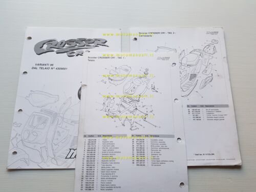 Malaguti Crosser CR1 50 1995-96 catalogo ricambi originale