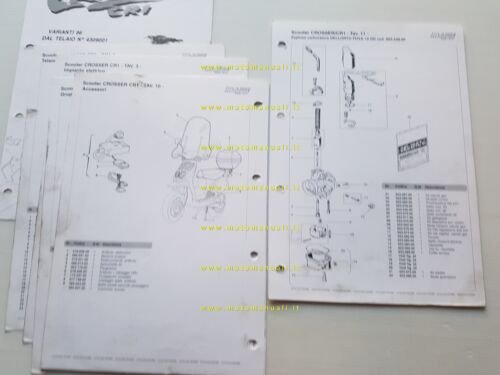 Malaguti Crosser CR1 50 1995-96 catalogo ricambi originale