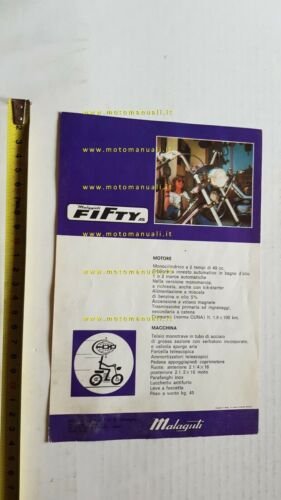 Malaguti Fifty 50 AS anni 70 depliant originale ciclomotore moped …