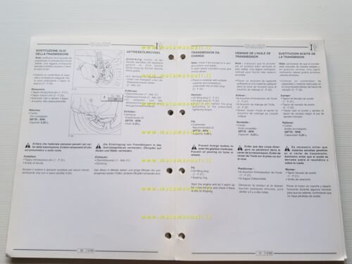 Malaguti Madison 250 1999 Manuale Officina motore Yamaha-Minarelli originale