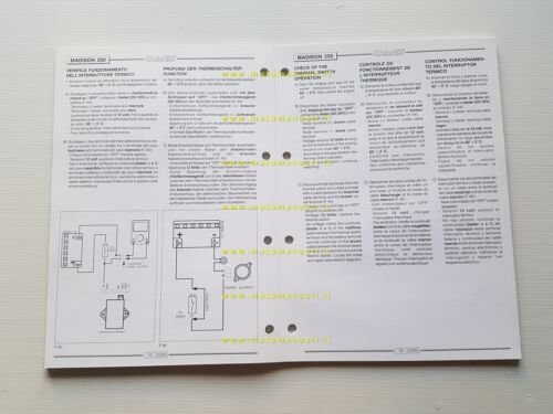 Malaguti Madison 250 2000 Manuale Officina guasti impianto elettrico originale