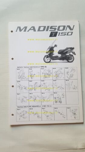 Malaguti MADISON T 150 anni 90 catalogo ricambi originale spare …