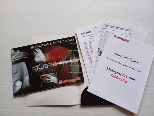 Malaguti modelli 2003 cartella stampa originale italiano