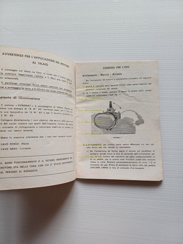 Malaguti motori Franco Morini 48 Gyromat 1970 manuale uso manutenzione …