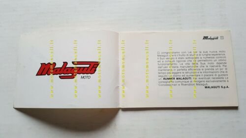 Malaguti Runner 125 1985 Manuale Uso manutenzione originale Owner's Manual