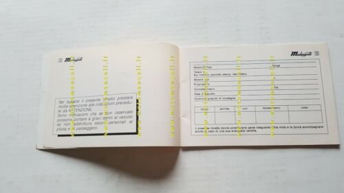 Malaguti Runner 125 1985 Manuale Uso manutenzione originale Owner's Manual