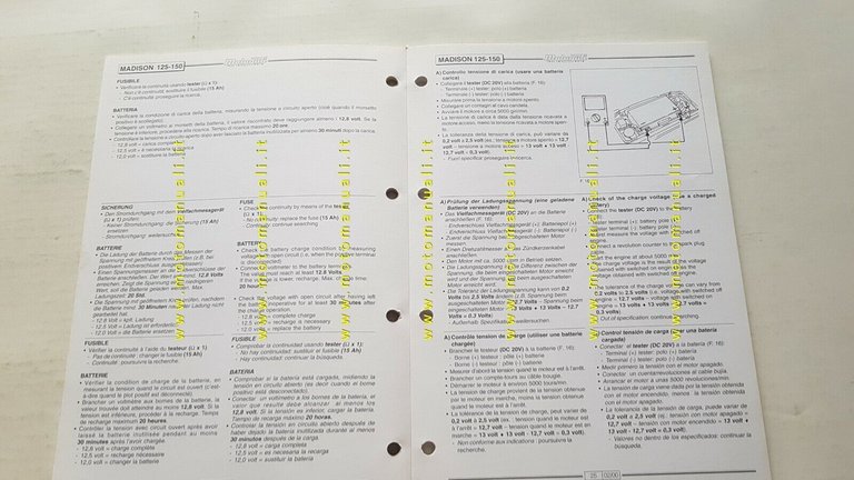 Malaguti scooter Madison 125-150 2000 manuale officina originale