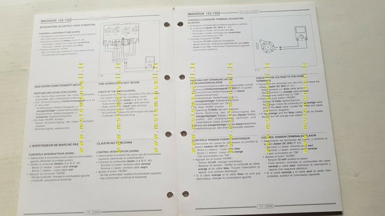 Malaguti scooter Madison 125-150 2000 manuale officina originale