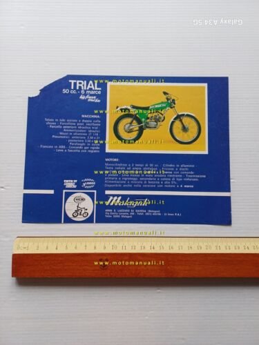 Malaguti Trial 50 6V Big Franz depliant originale ITALIANO