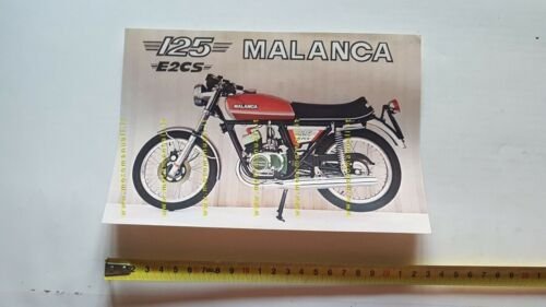 Malanca 125 E2C S 1975 depliant moto originale brochure