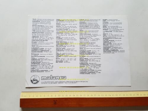 Malanca 125 OB One depliant originale italiano