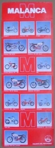 Malanca 1979 produzione moto depliant poster originale motorcycle brochure