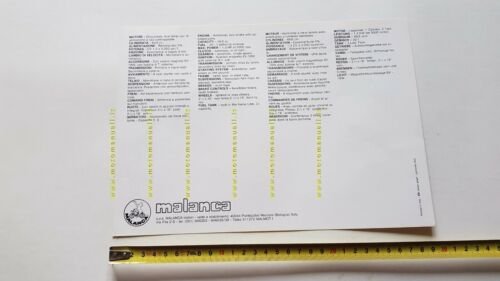 Malanca 50 BIG anni 80 depliant moto originale brochure prospekt …