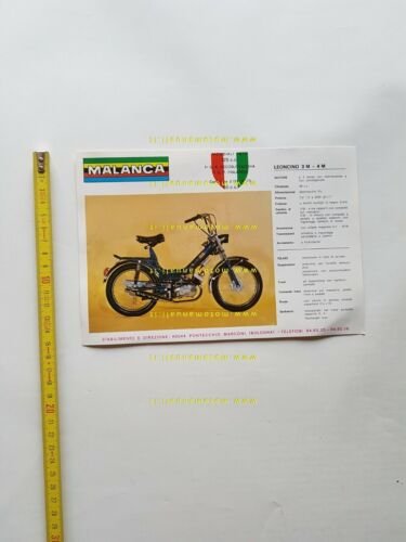 Malanca 50 Choppy 5M-Leoncino 3-4M 1973 depliant ciclomotore originale brochure