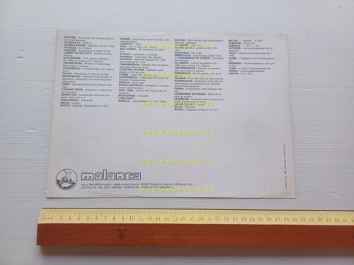 Malanca 50 Due Più L depliant italiano originale ciclomotore