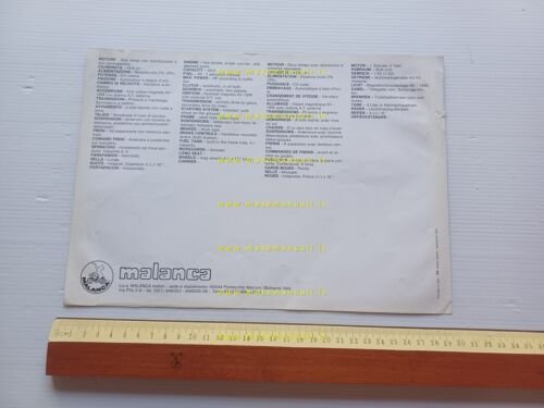 Malanca 50 Due Più LP depliant italiano originale ciclomotore