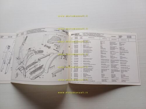 Malanca 50 Leoncino anni 70 catalogo ricambi telaio originale - …