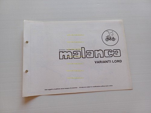 Malanca 50 Lord VARIANTI catalogo ricambi TELAIO originale FRAME parts …
