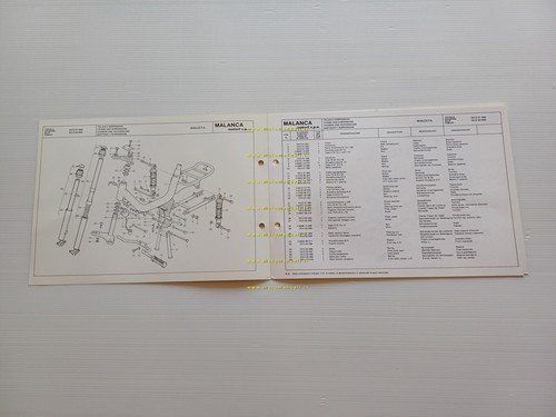 Malanca 50 Minizeta catalogo ricambi TELAIO originale FRAME parts catalog