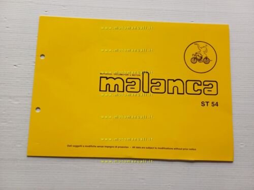 Malanca 50 ST 54 anni 70 catalogo ricambi telaio originale …
