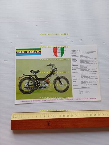 Malanca 50 Tigre - 3M Cross 1973 depliant ciclomotore originale …