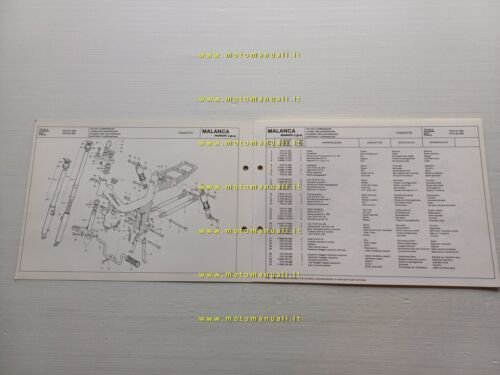 Malanca 50 Tigrotto anni 70 catalogo ricambi telaio originale - …