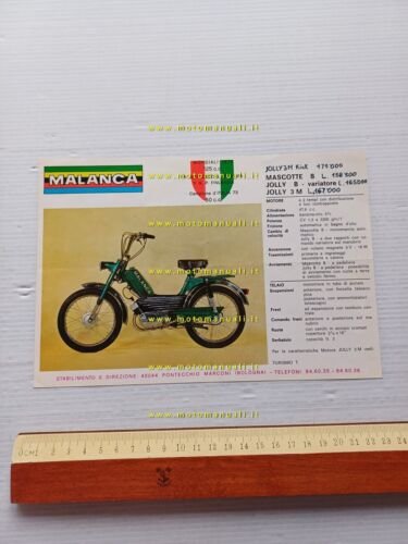 Malanca 50 Tigrotto-Mascotte 1973 depliant italiano originale