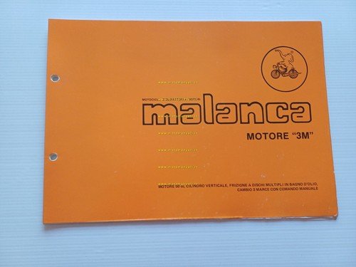 Malanca catalogo ricambi MOTORE 50 3M originale - ENGINE spare …