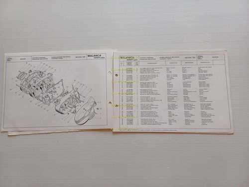 Malanca catalogo ricambi MOTORE 50 3M originale - ENGINE spare …