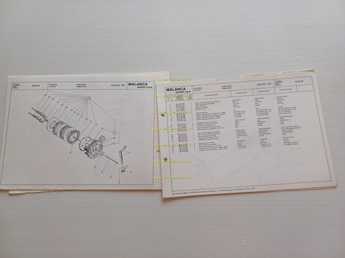 Malanca catalogo ricambi MOTORE 50 3M originale - ENGINE spare …
