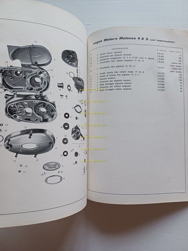 Malanca catalogo ricambi motori 50 3A-P 3A-KS 3A-V 4A-S originale