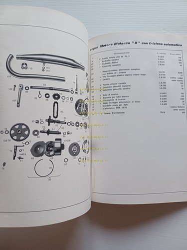 Malanca catalogo ricambi motori 50 3A-P 3A-KS 3A-V 4A-S originale