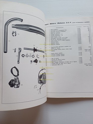 Malanca catalogo ricambi motori 50 3A-P 3A-KS 3A-V 4A-S originale