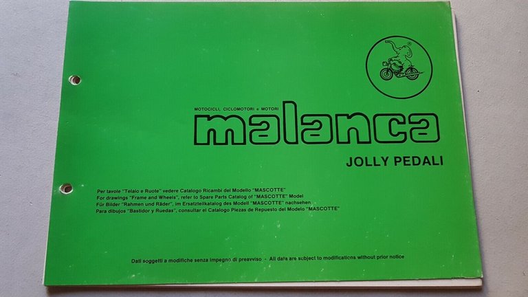 Malanca catalogo ricambi telaio Mascotte + Jolly 50 anni 70 …