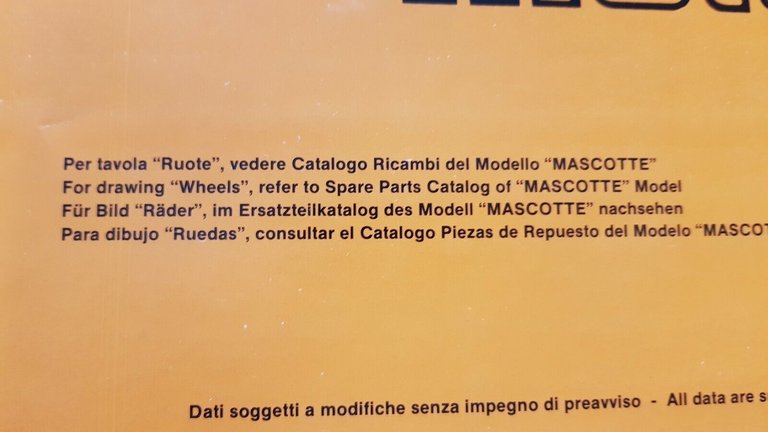 Malanca catalogo ricambi telaio Mascotte + Jolly 50 anni 70 …